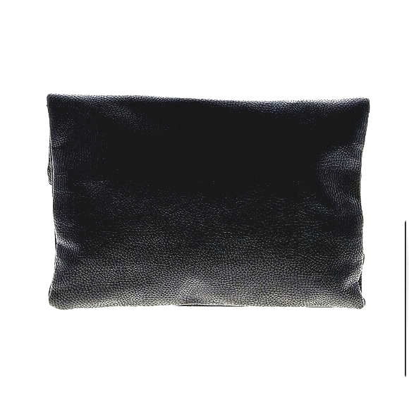 Victoria's Secret Angel Black Faux Leather Foldover Clutch 10.25"L 11.5"H 4.25"D - Picture 13 of 16